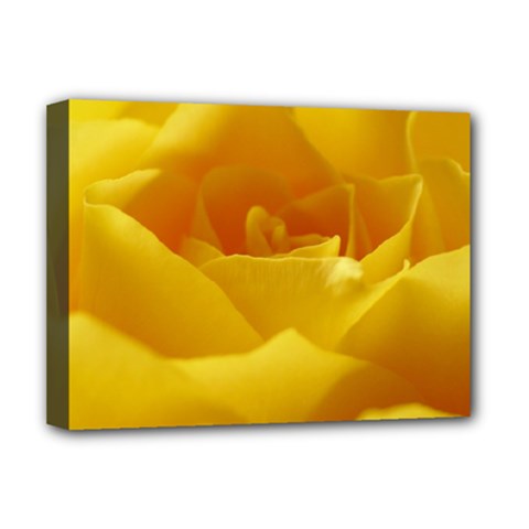 Yellow Rose Deluxe Canvas 16  X 12  (framed)  by Siebenhuehner