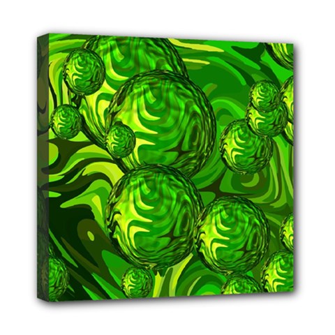 Green Balls  Mini Canvas 8  X 8  (framed) by Siebenhuehner