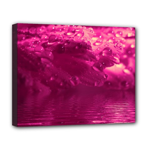 Waterdrops Deluxe Canvas 20  X 16  (framed) by Siebenhuehner
