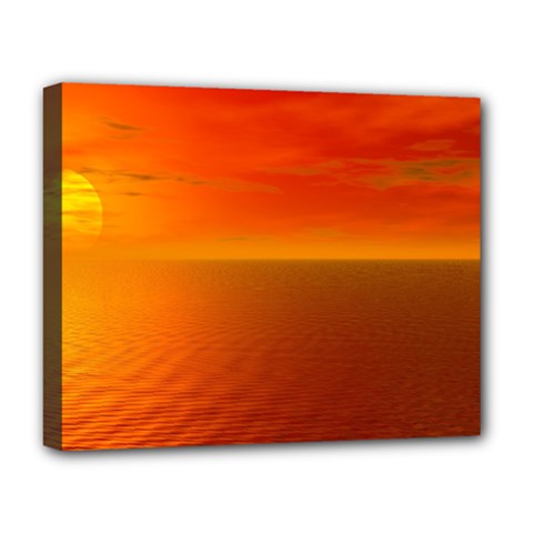 Sunset Deluxe Canvas 20  X 16  (framed) by Siebenhuehner