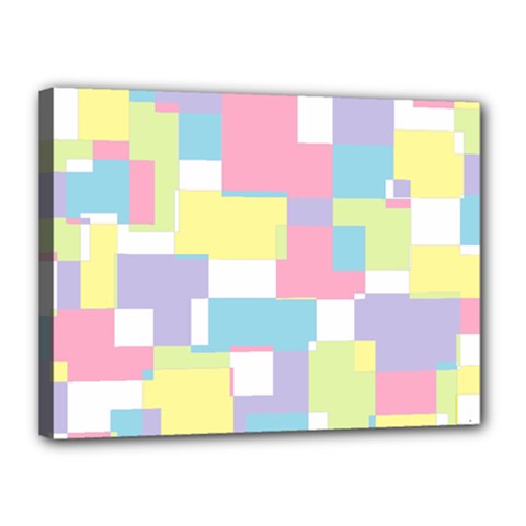 Mod Pastel Geometric Canvas 16  X 12  (framed) by StuffOrSomething