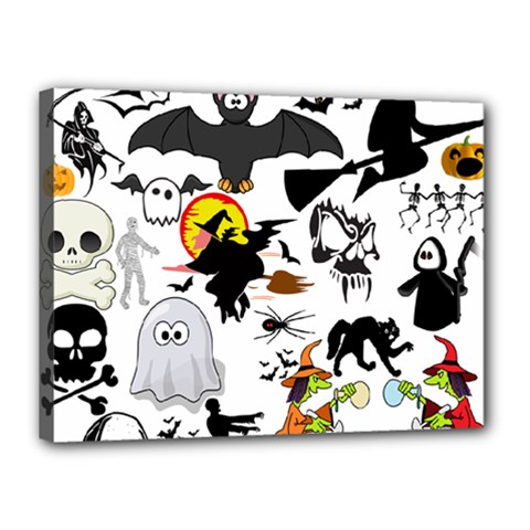 Halloween Mashup Canvas 16  X 12  (framed) by StuffOrSomething