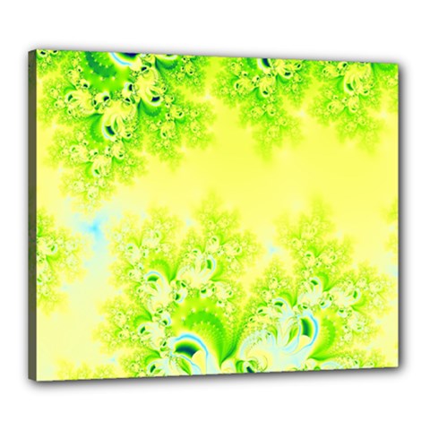 Sunny Spring Frost Fractal Canvas 24  X 20  (framed) by Artist4God