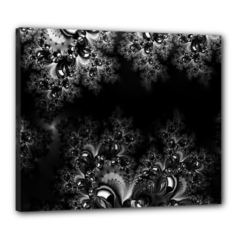 Midnight Frost Fractal Canvas 24  X 20  (framed) by Artist4God