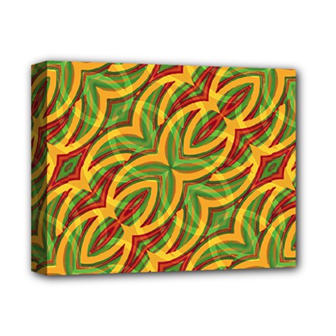 Tropical Colors Abstract Geometric Print Deluxe Canvas 14  X 11  (framed) by dflcprints
