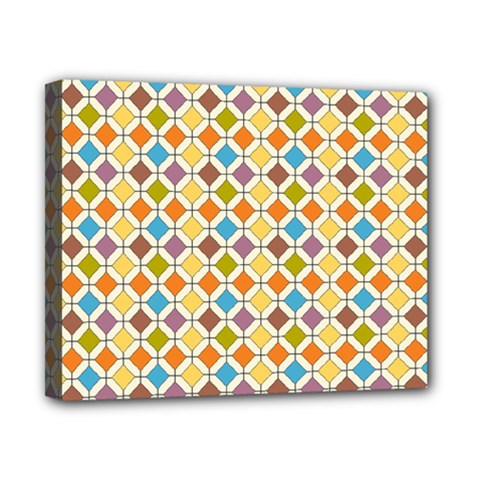 Colorful Rhombus Pattern Canvas 10  X 8  (stretched)