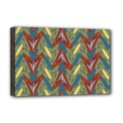 Shapes Pattern Deluxe Canvas 18  X 12  (stretched) by LalyLauraFLM