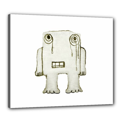 Sad Monster Baby Canvas 24  X 20  (framed) by dflcprints