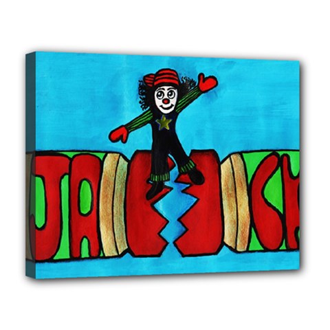 Cracker Jack Canvas 14  X 11  (framed) by JUNEIPER07