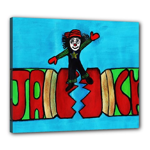 Cracker Jack Canvas 24  X 20  (framed) by JUNEIPER07