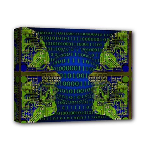 Binary Communication Deluxe Canvas 14  X 11  (framed)