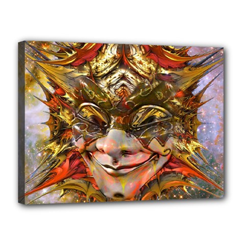 Star Clown Canvas 16  X 12  (framed) by icarusismartdesigns