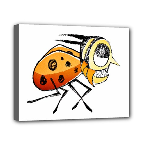 Funny Bug Running Hand Drawn Illustration Canvas 10  X 8  (framed) by dflcprints