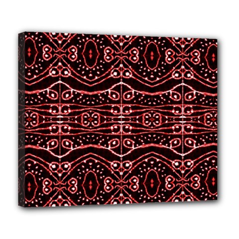 Tribal Ornate Geometric Pattern Deluxe Canvas 24  X 20  (framed) by dflcprints