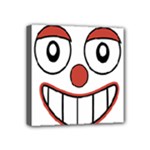 Happy Clown Cartoon Drawing Mini Canvas 4  x 4  (Framed)