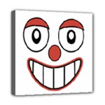 Happy Clown Cartoon Drawing Mini Canvas 8  x 8  (Framed)
