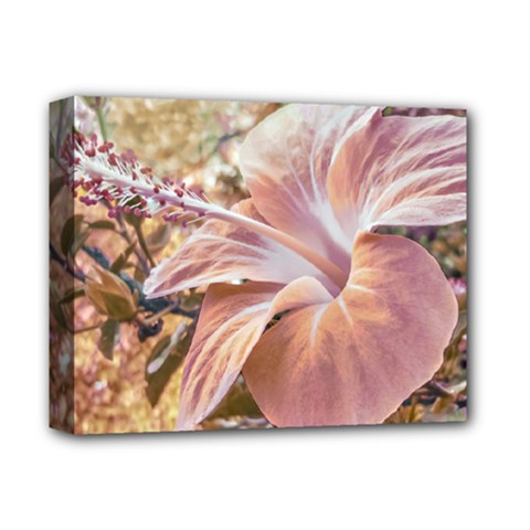 Fantasy Colors Hibiscus Flower Digital Photography Deluxe Canvas 14  X 11  (framed) by dflcprints