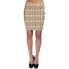 Colorful Rhombus Pattern Bodycon Skirt