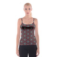Cubes Pattern Abstract Design Spaghetti Strap Top by LalyLauraFLM