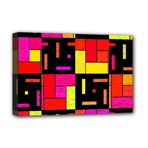 Squares And Rectangles Deluxe Canvas 18  X 12  (stretched) by LalyLauraFLM