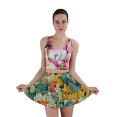 Paint Strokes In Retro Colorsmini Skirt by LalyLauraFLM