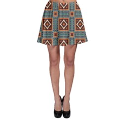 Squares Rectangles And Other Shapes Pattern Skater Skirt by LalyLauraFLM