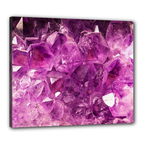 Amethyst Stone Of Healing Canvas 24  X 20  (framed) by FunWithFibro