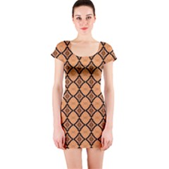 Faux Animal Print Pattern Short Sleeve Bodycon Dress by GardenOfOphir