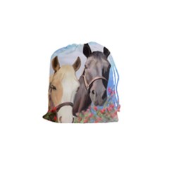Miwok Horses Drawstring Pouch (small) by JulianneOsoske