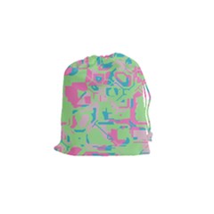 Pastel Chaos Drawstring Pouch (small) by LalyLauraFLM