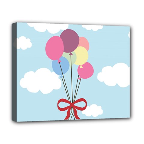 Balloons Deluxe Canvas 20  X 16  (framed)