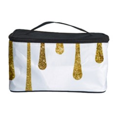 Gold Glitter Paint Cosmetic Storage Case by Kathrinlegg