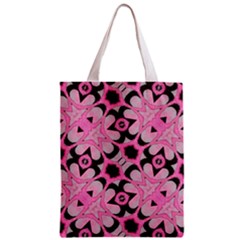 Powder Pink Black Abstract  Classic Tote Bag by OCDesignss