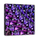  Blue purple Glass Mini Canvas 8  x 8  (Framed)