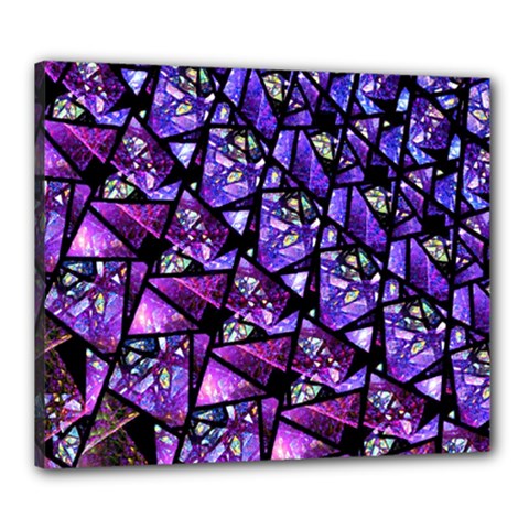  Blue Purple Glass Canvas 24  X 20  (framed)