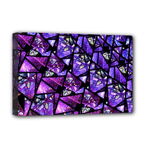  Blue Purple Glass Deluxe Canvas 18  X 12  (framed) by KirstenStar