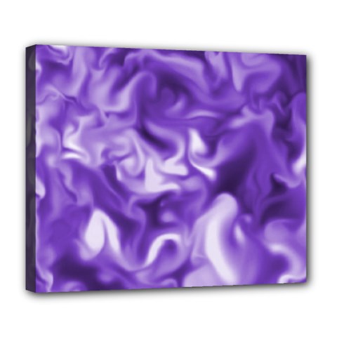 Lavender Smoke Swirls Deluxe Canvas 24  X 20  (framed) by KirstenStar