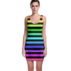 Rainbow Stripes Bodycon Dress by ArtistRoseanneJones