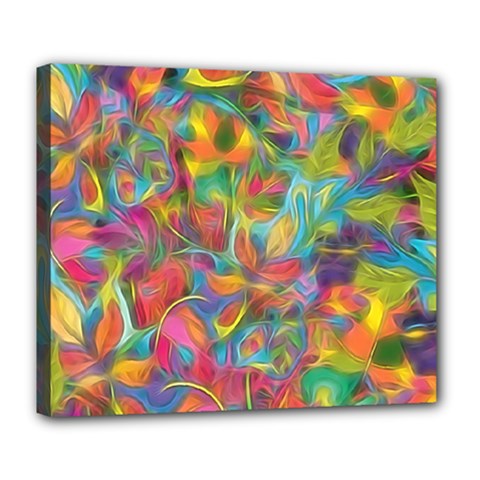 Colorful Autumn Deluxe Canvas 24  X 20  (framed) by KirstenStar
