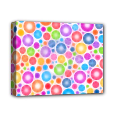 Candy Color s Circles Deluxe Canvas 14  X 11  (framed) by KirstenStar