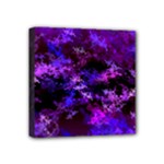 Purple Skulls Goth Storm Mini Canvas 4  x 4  (Framed)