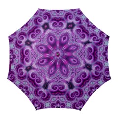 Purple Ecstasy Fractal Artwork Golf Umbrellas by KirstenStar