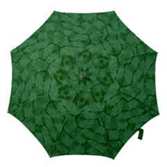 Woven Skin Green Hook Handle Umbrellas (small) by InsanityExpressed