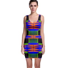 Distorted Shapes Pattern Bodycon Dress by LalyLauraFLM