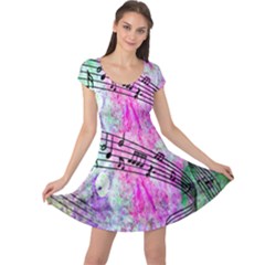 Abstract Music 2 Cap Sleeve Dresses