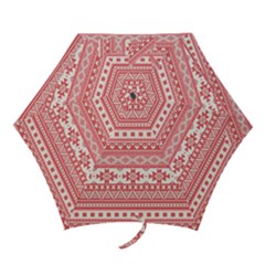 Fancy Tribal Borders Pink Mini Folding Umbrellas by ImpressiveMoments