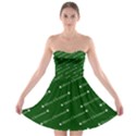Merry Christmas,text,green Strapless Bra Top Dress View1