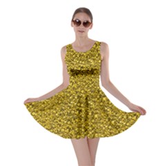 Sparkling Glitter Golden Skater Dresses by ImpressiveMoments