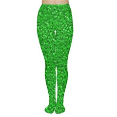 Sparkling Glitter Neon Green Women s Tights by ImpressiveMoments