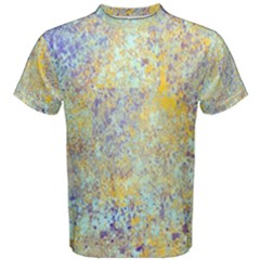 Abstract Earth Tones With Blue  Men s Cotton Tees by digitaldivadesigns